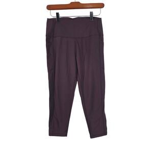 Zyia Active Athletic Legging Capri 12 Womens Purple Pull On Skinny Leg Yoga Gym
